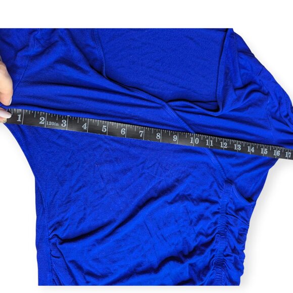 Cable & Gage Elegant Royal Blue Long Sleeve Knit V-Neck Top Size Small - Picture 11 of 14